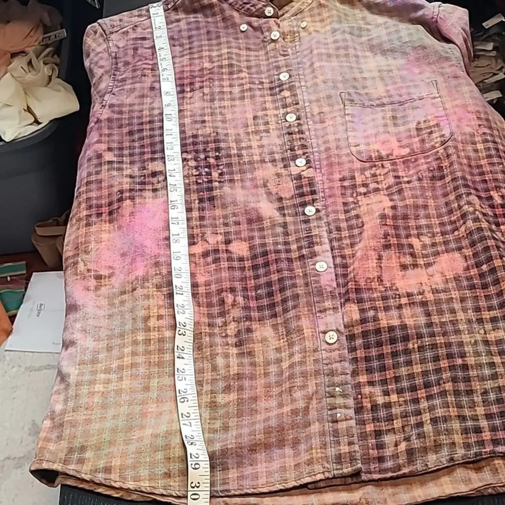 Reworked/upcycled flannel shirt - Picture 6 of 7